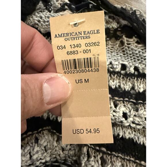 American Eagle Womens Open Front Open Knit Cardigan Sweater Cascading Size M NWT - Picture 7 of 10